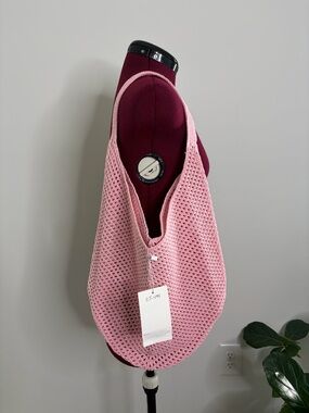 Pink Crocheted Shoulder Tote